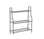 Flower Rack European Style Simple Iron Shoe Rack Storage Layer Multi-layer Floor Balcony Flower Pot Living Room Indoor Ladder Meat Z643 Dark Gray Silver Flash