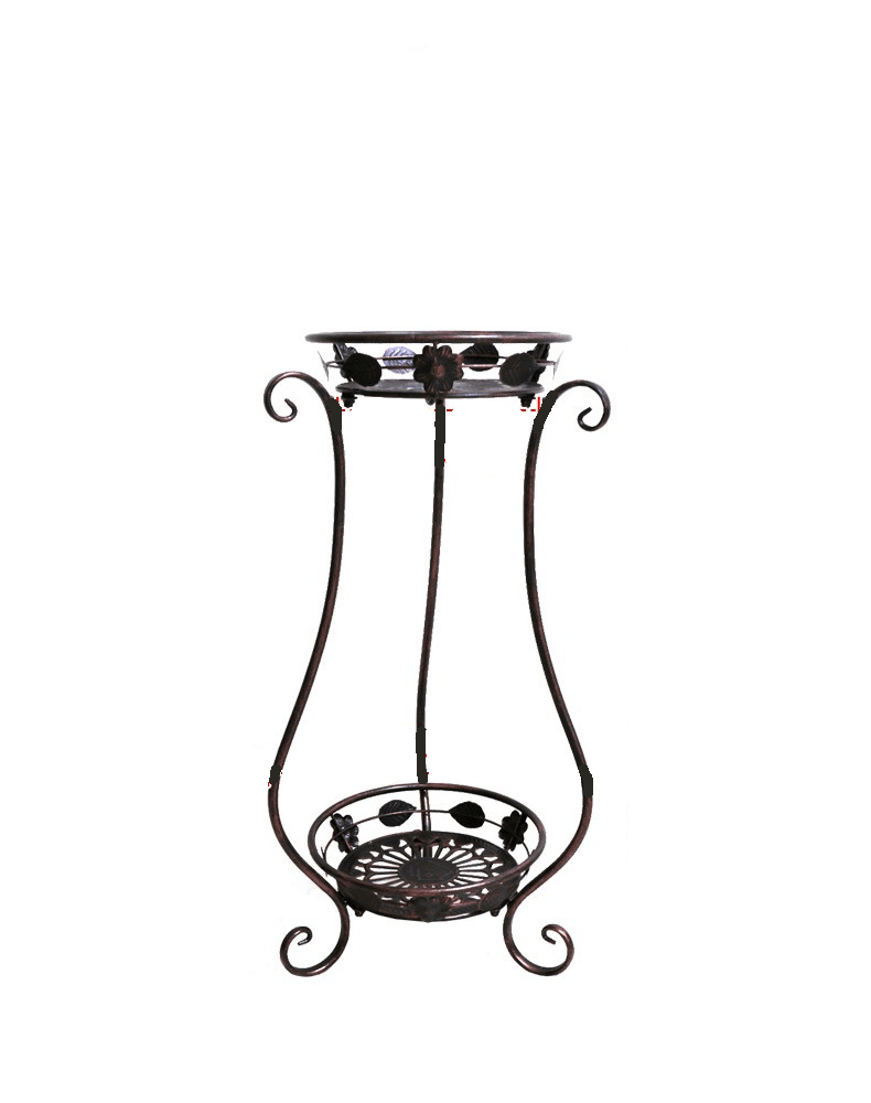 European Iron Flower Rack Multi Floor Balcony Indoor Living Room Flower Rack Green Luo Hanging Orchid Pot Rack White Trumpet