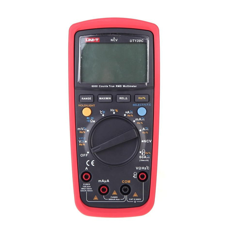 UNI-T Digital Multimeter True RMS Meter Handheld Tester 6000 Count Voltmeter Temperature Tester Meters UT139C