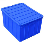 Turnover Box Thickened Rectangular Plastic Frame With Cover Logistics Large Plastic Box Turtle Box Fish Storage Box Basket ([with Cover] 600 * 485 * 355mm)