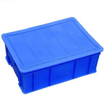 Turnover Box Thickened Rectangular Plastic Frame With Cover Logistics Large Plastic Box Turtle Box Fish Storage Box Basket ([with Cover] 600 * 485 * 355mm)