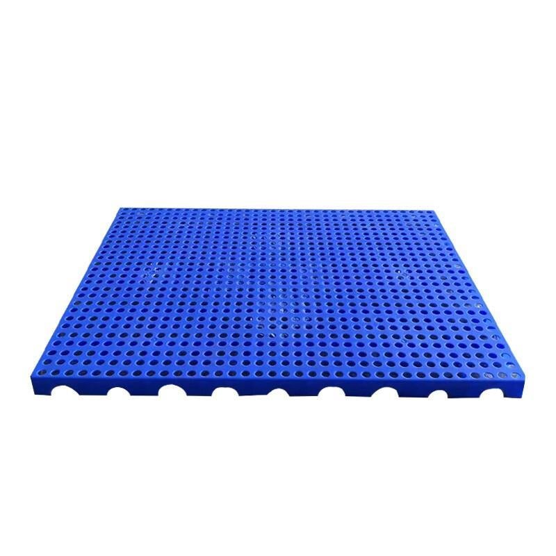 Plastic Pallet Warehouse Base Plate Plastic Card Board Floor Plate Grid Plate Multi-functional Base Plate Circular Hole Blue 100 * 80 * 5cm