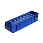 Partition Type Parts Box Plastic Partition Type Material Box Hardware Box Storage And Finishing Element Box Shelf Classification Grid Strip Box Blue