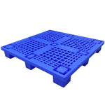 Shelf Pallet Forklift Logistics Pallet Mat Grid Nine Foot Plastic Card Warehouse Moisture-proof Board New Material Blue 2 × Fork Foot 1200 * 1000 * 145mm