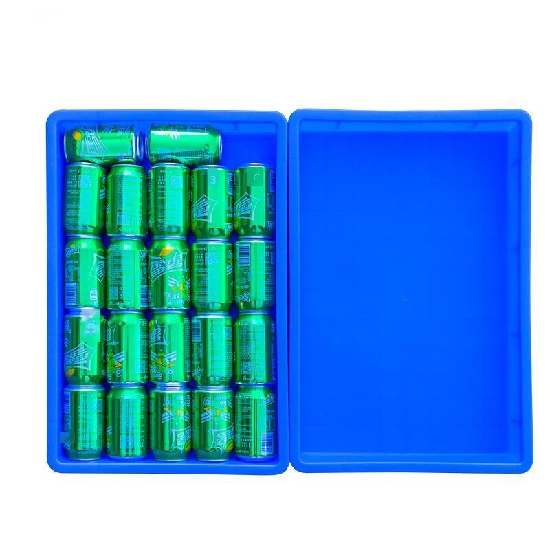 6 Pieces Thickened Plastic Box Rectangular Turnover Box Plastic Square Box Plastic Plate Plastic Square Box Turnover Box Parts Box [square Blue 3 560x370x80mm]