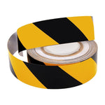 6 Pieces Reflective Warning Tape 5cm Wide Labeling Tape Reflective Tape Fire Reflective Strip Workshop Garage Ground Marking Safety Zone Warning Line Black Yellow