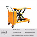 Electric Platform Forklift Truck, Manual Hydraulic Elevator, Mobile Elevator, Small Electric Platform, Electric Hydraulic Elevator, Load 500kg, Rise 0.9m