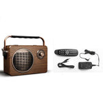 LuguLake Handheld Bluetooth Speaker Multi-Function PA System With Power Bass, FM Radio, Mic Input