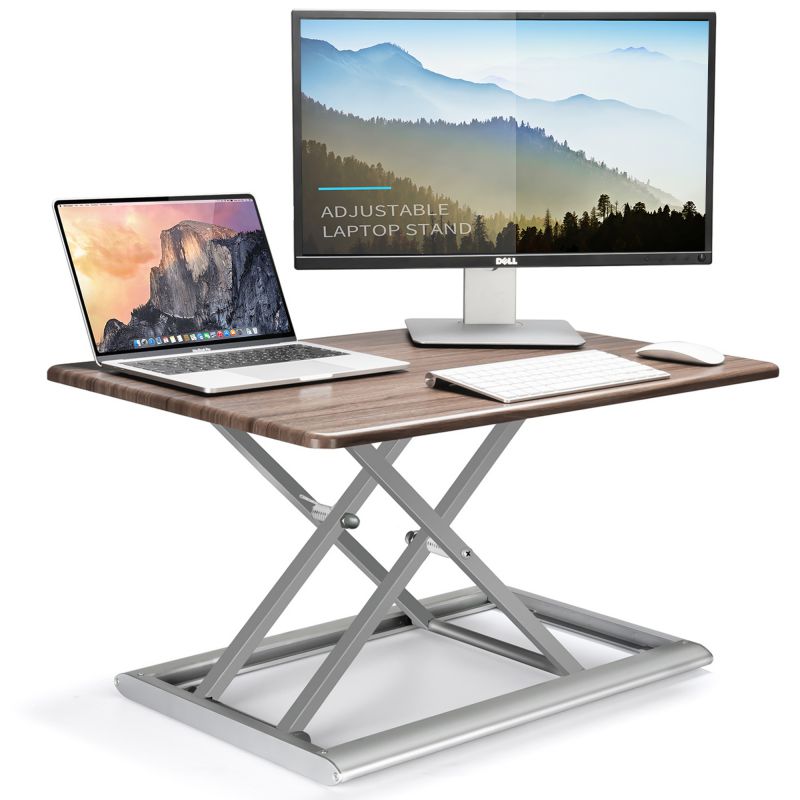 ECVV Standing Desk Computer Work Station Adjustable Vertical Desk Converter, Tabletop Sit Stand Up Desk Riser Workstation Area, 20×30 Inch