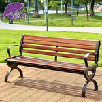 Park Chair Household Foreign Minister Chair Row Chair Community Chair Leisure Iron Back Chair Balcony Cast Aluminum Anticorrosive Wood Bench 1.5m