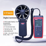 UNI-T Digital Anemometer Mini Wind Speed Temperature Tester LCD Display Air Flow Speed MAX/AVG Measurement