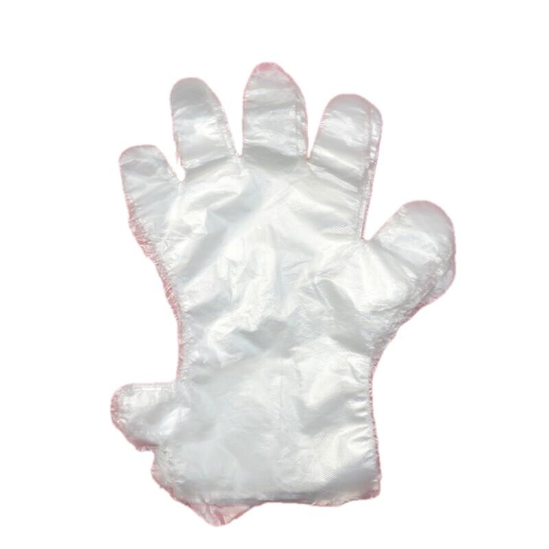 200 Pieces Disposable Thin PE Gloves Extended Care Gloves Food Inspection Lobster Hand Film Gloves M